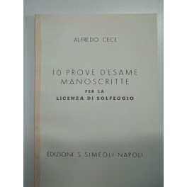 ALFREDO CECE 10 PROVE D'ESAME MANOSCRITTE