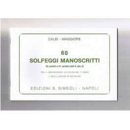 CALBI MAGGIORE 60 SOLFEGGI MANOSCRITTI