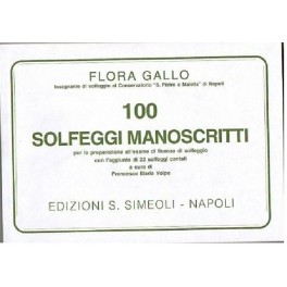 FLORA GALLO 100 SOLFEGGI MANOSCRITTI