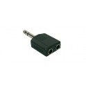 ADATTATORE PROEL JACK 6,3 MASCHIO STEREO / DUE JACK 6,3 MONO AT170