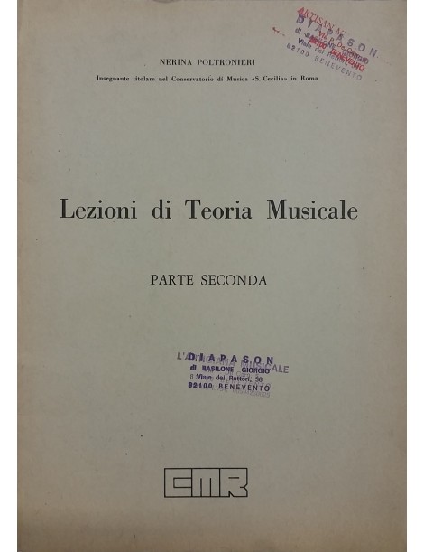 POLTRONIERI LEZIONI DI TEORIA MUSICALE PARTE SECONDA
