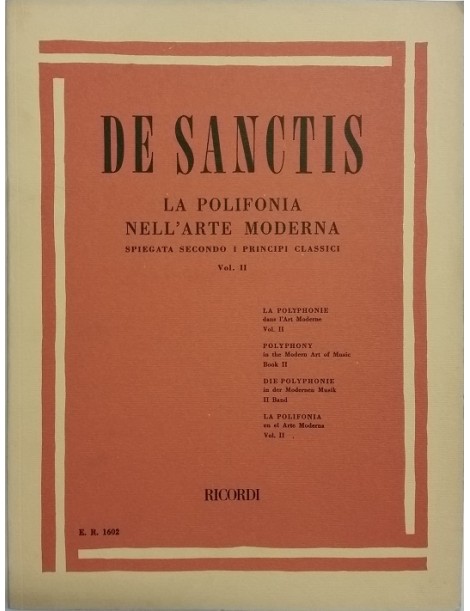 DE SANTIS LA POLIFONIA NELL'ARTE MODERNA VOL2