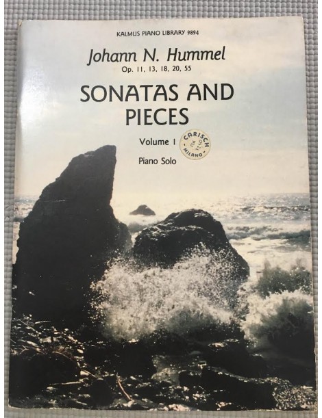 HUMMEL SONATAS AND PIECES VOLUME 1 PIANO SOLO