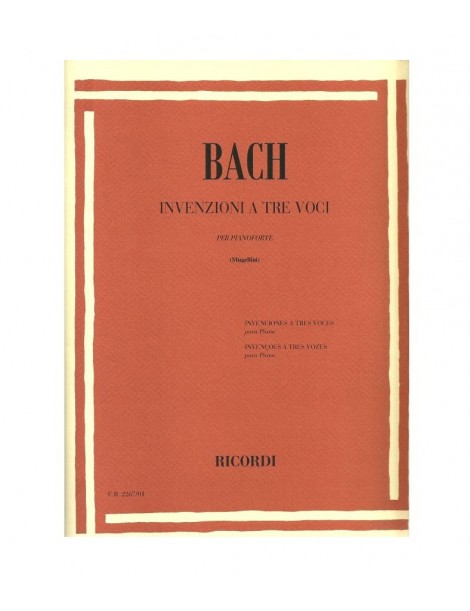 BACH INVENZIONI A TRE VOCI PER PèIANOFORTE