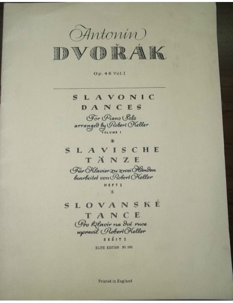 DVORAK DANZE SLAVE OP 46 VOL 1