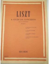 LISZT 6 STUDI DA CONCERTO PER PIANOFORTE