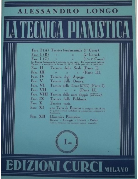 LONGO TECNICA PIANISTICA 1 B