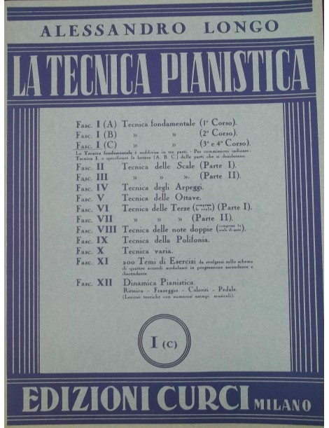 LONGO TECNICA PIANISTICA 1 C