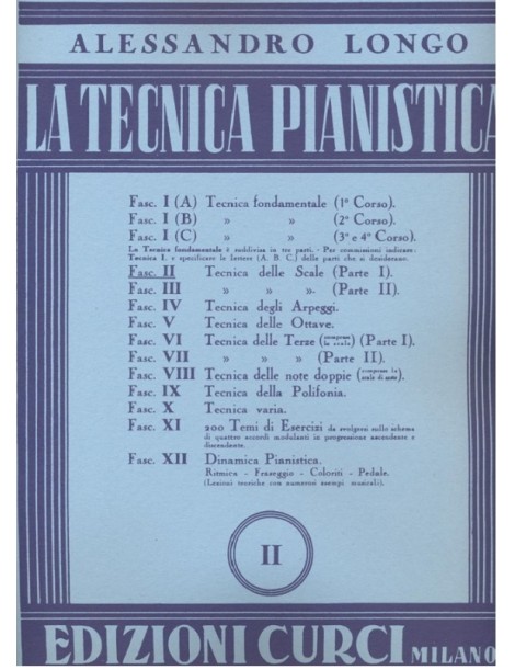 LONGO TECNICA PIANISTICA 2° FASCICOLO