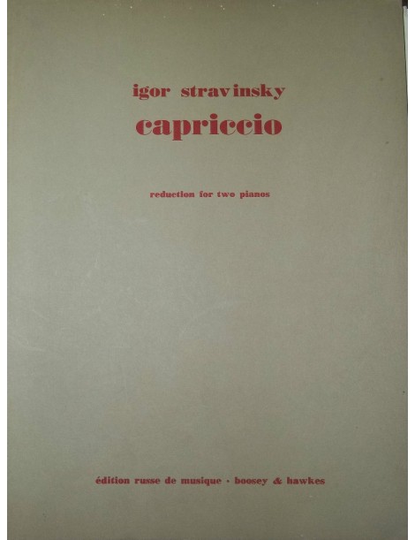 STRAVINSKY CAPRICCIO PER PIANOFORTE