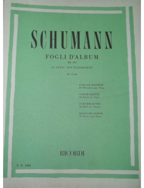 SCHUMANN FOGLI D'ALBUM OP 124 PER PIANOFORTE