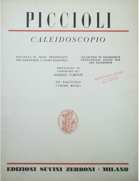 PICCIOLI CALEIDOSCOPIO VOL 3° PER PIANOFORTE
