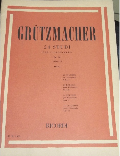GRUTZMACHER 24 STUDI PER VIOLONCELLO OP 38 VOL 2°