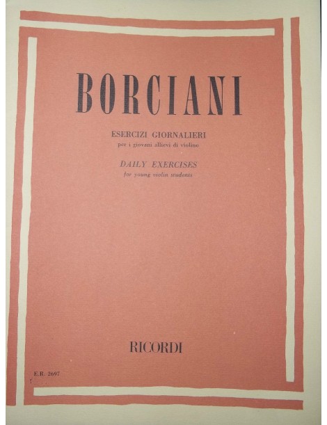BORCIANI ESERCIZI GIORNALIERI PER VIOLINO