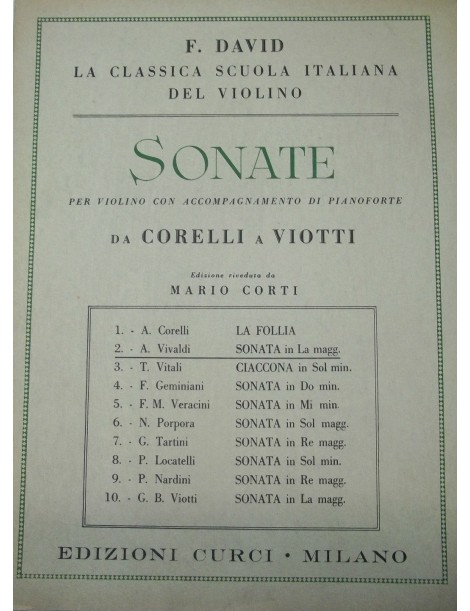 VIVALDI SONATA IN LA MAGGIORE PER VIOLINO E PIANOFORTE