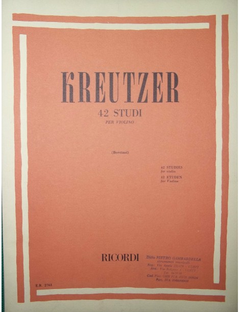 KREUTZER 42 STUDI PER VIOLINO