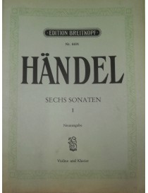 HANDEL SEI SONATE VOLUME 1° PER VIOLINO E PIANOFORTE