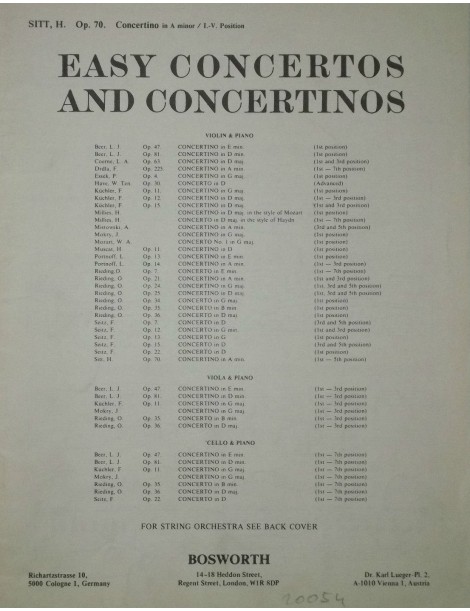 SITT CONCERTINO IN LA MINORE OP 70