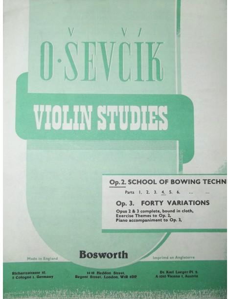 SEVCIK STUDI PER VIOLINO OP 2 PARTE 4°