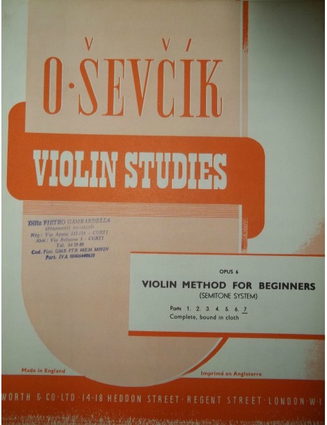 SEVCIK SYUDI PER VIOLINO OP 6 PARTE 7