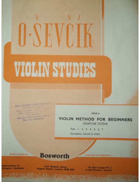 SEVCIK STUDI PER VIOLINO OP 6 PARTE 6