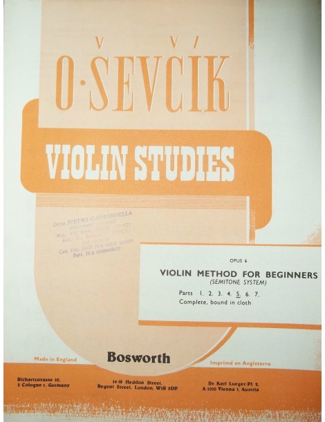 SEVCIK STUDI PER VIOLINO OP 6 PARTE 5