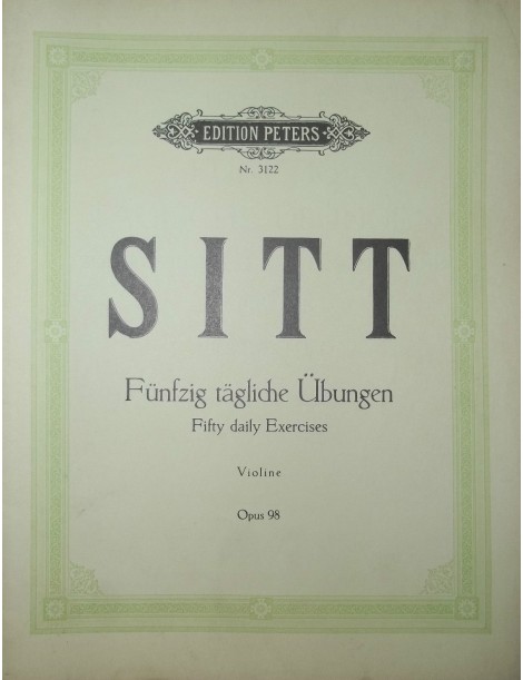 SITT 50 ESERVIZI PER VIOLINO OP 98