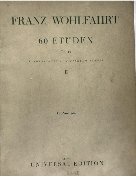 WOHLFAHRT 60 STUDI OP 43 VOL 2° PER VIOLINO SOLO