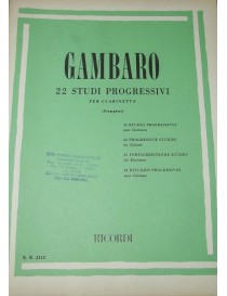 GAMBARO 22 STUDI PROGRESSIVI PER CLARINETTO
