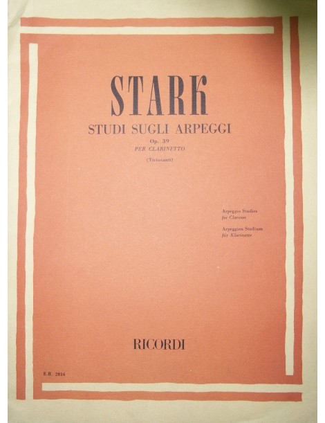 STARK STUDI SUGLI ARPEGGI PER CLARINETTO OP 39