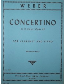 WEBER CONCERTINO IN MI b MAGGIORE OP 26 PER CLARINETTO E PIANOFORTE