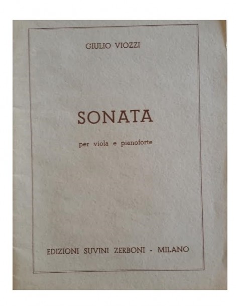 GIULIO VIOZZI SONATA PER VIOLA E PIANOFORTE