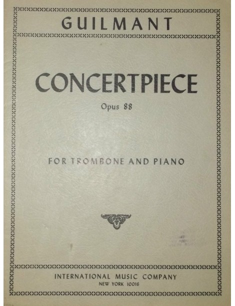 GUILMANT CONCERTPIECE OPUS 88 PER TROMBONE E PIANOFORTE