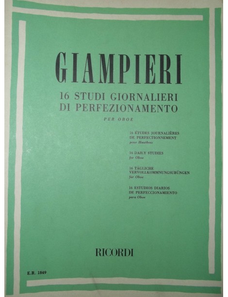 GIAMPIERI 16 STUDI GIORNALIERI DI PERFEZIONAMENTO PER OBOE