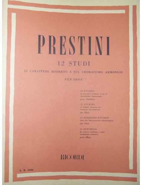 PRESTINI 12 STUDI PER OBOE