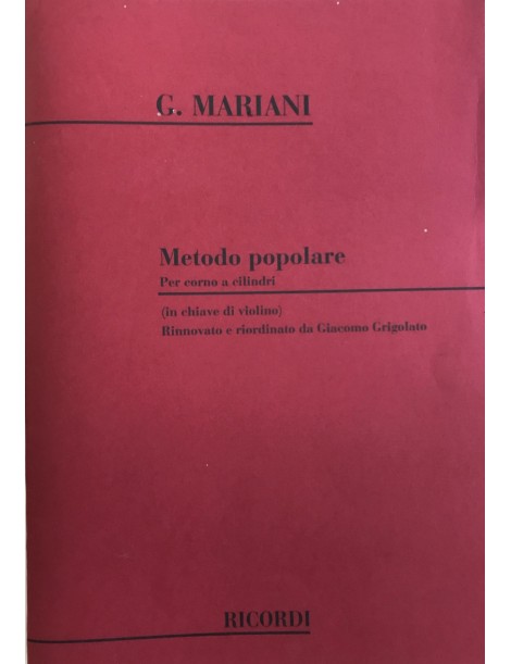 MARIANI METODO POPOLARE PER CORNO A CILINDRI