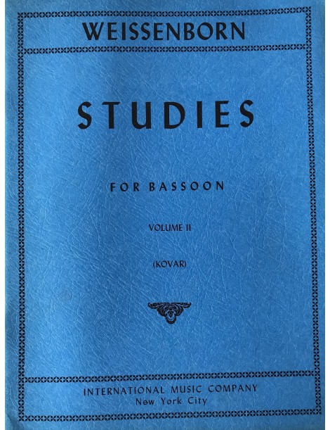 WEISSENBORN STUDIES FOR BASSOON VOL 2° OP 8