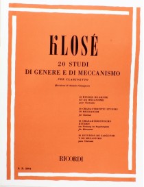 KLOSE' 20 STUDI DI GENERE E DI MECCANISMO PER CLARINETTO