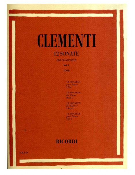 CLEMENTI 12 SONATE VOL 1° PER PIANOFORTE