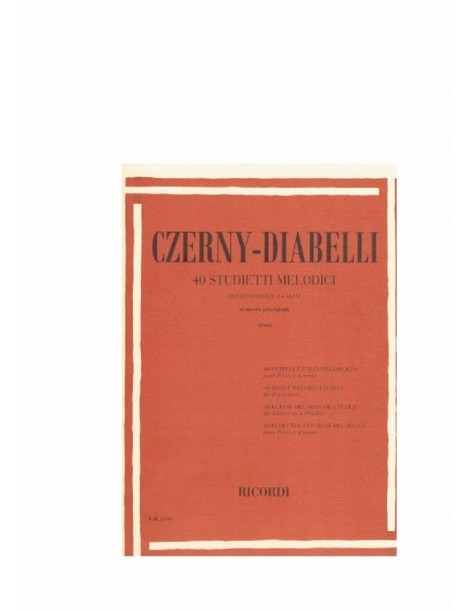CZERNY-DIABELLI 40 STUDIETTI MELODICI PER PIANOFORTE A 4 MANI