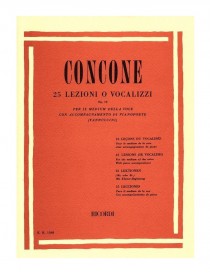 CONCONE 25 LEZIONI O VOCALIZZI OP 10 PER IL MEDIUM DELLA VOCE