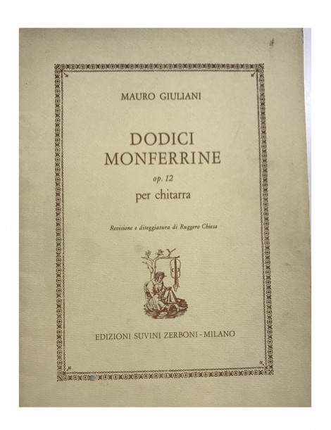 GIULIANI DODICI MONFERRINE OP 12 PER CHITARRA