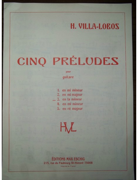 VILLA-LOBOS PRELUDIO N° 3 IN LA MINORE PER CHITARRA