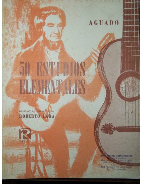AGUADO 50 STUDI ELEMENTARI PER CHITARRA