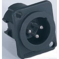 CONNETTORE XLR 3 POLI AMPHENOL MASCHIO DA PANNELLO AC3MDP