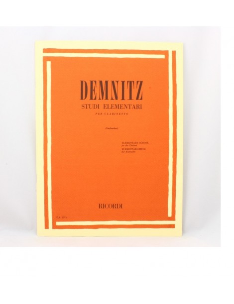 DEMNITZ STUDI ELEMENTARI PER CLARINETTO