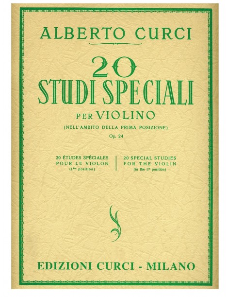 CURCI 20 STUDI SPECIALI PER VIOLINO IN PRIMA POSIZIONE OP 24