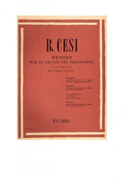 B. CESI METODO PER LO STUDIO DEL PIANOFORTE VOL 1°