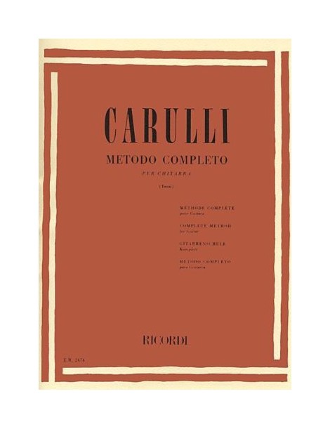 CARULLI METODO COMPLETO PER CHITARRA VOL 1°