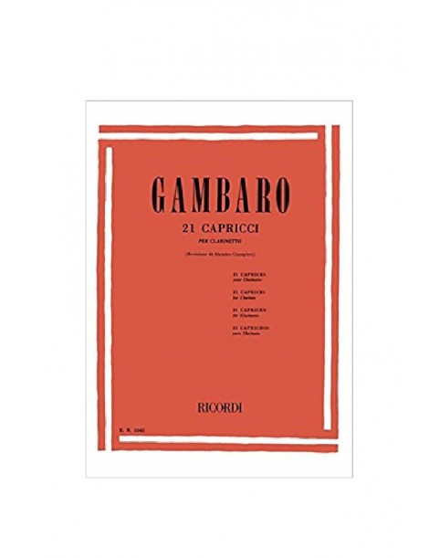 GAMBARO 21 CAPRICCI PER CLARINETTO